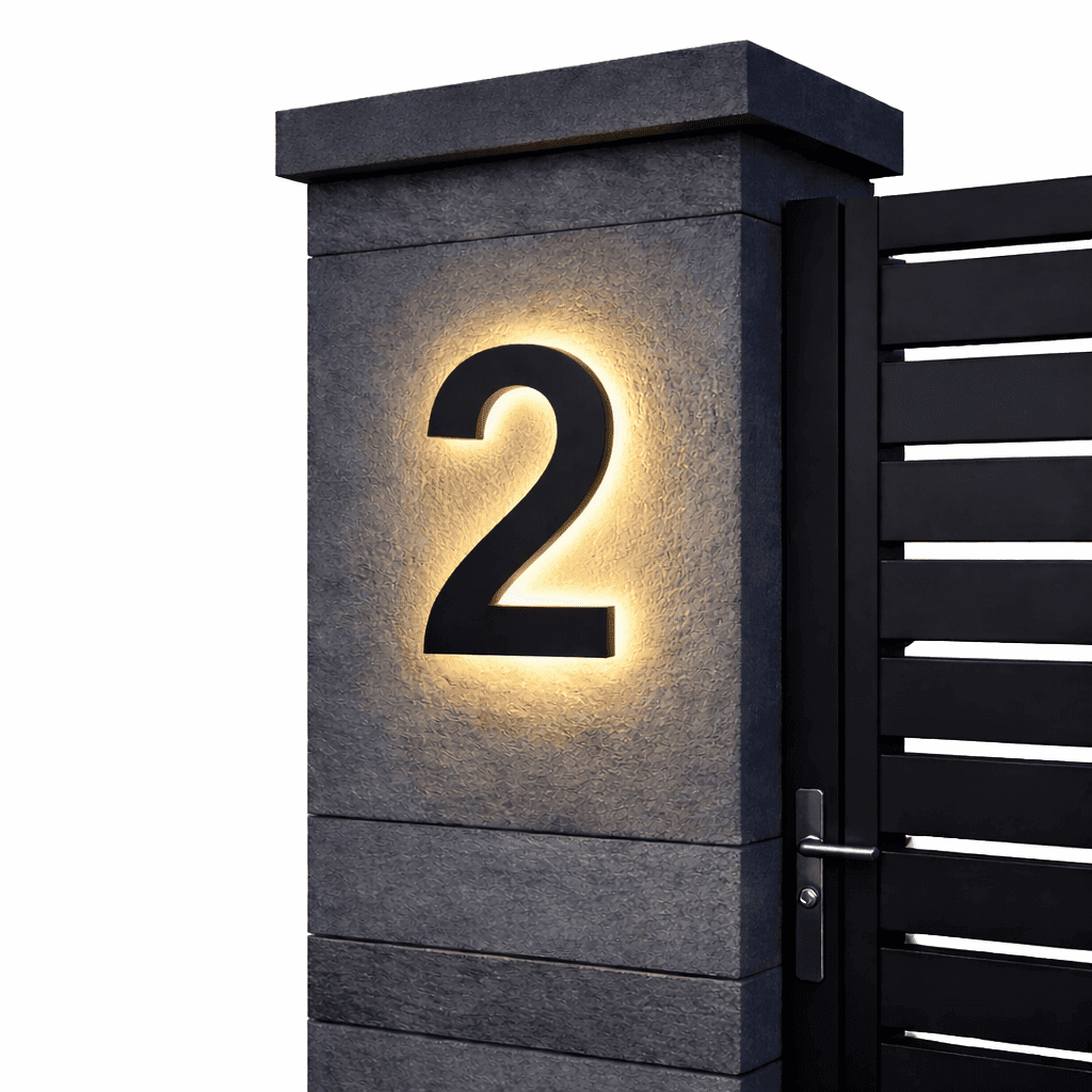 Modern LED House Numbers for Outdoors