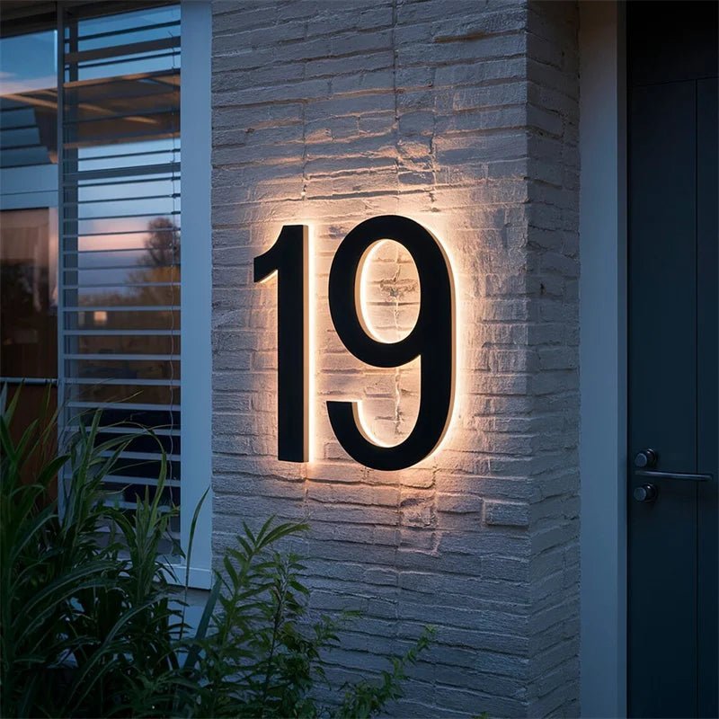 Modern LED House Numbers for Outdoors