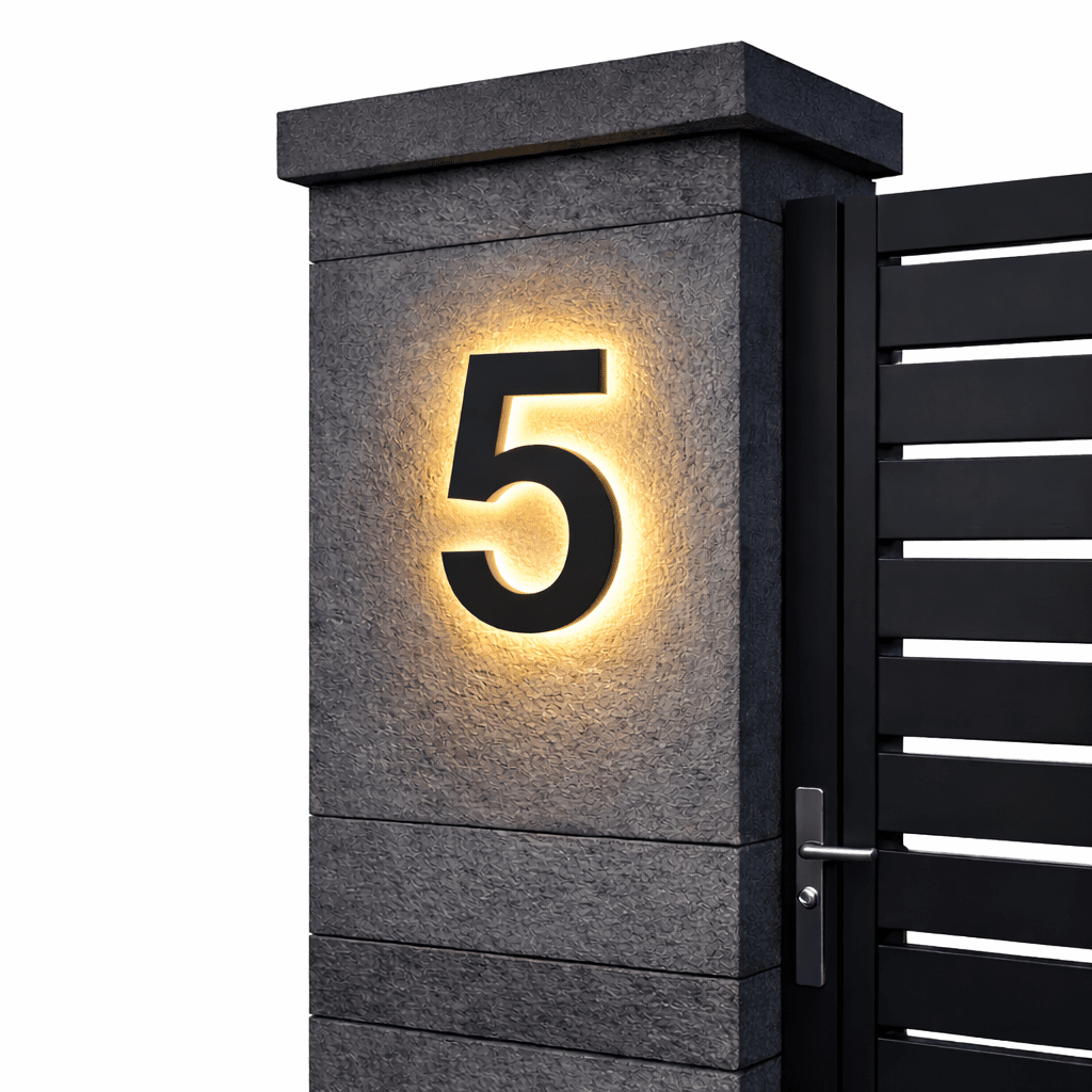 Modern LED House Numbers for Outdoors