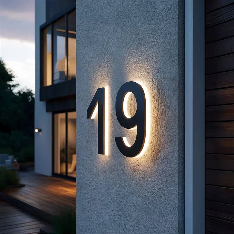 Modern LED House Numbers for Outdoors