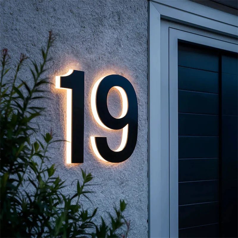 Modern LED House Numbers for Outdoors