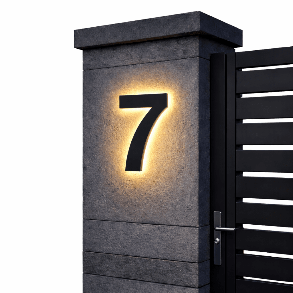 Modern LED House Numbers for Outdoors