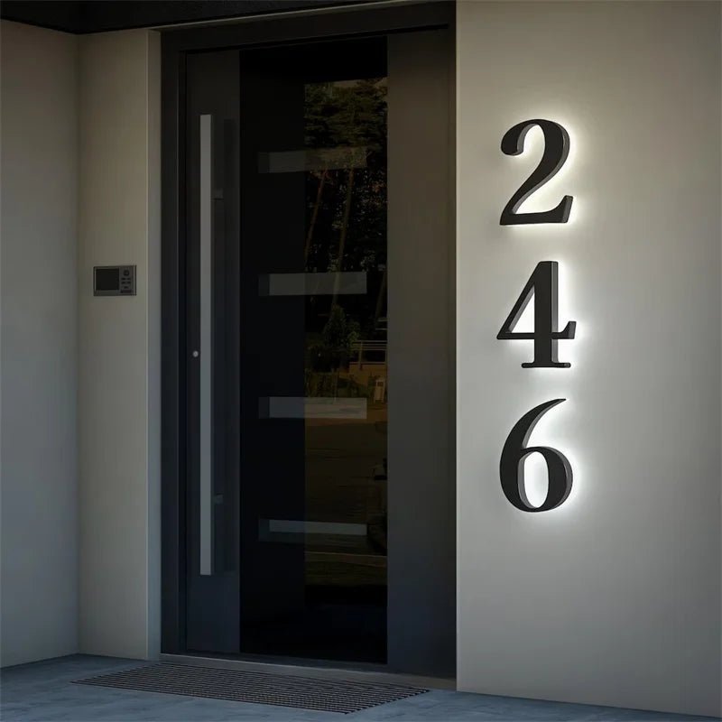 Modern LED House Numbers for Outdoors