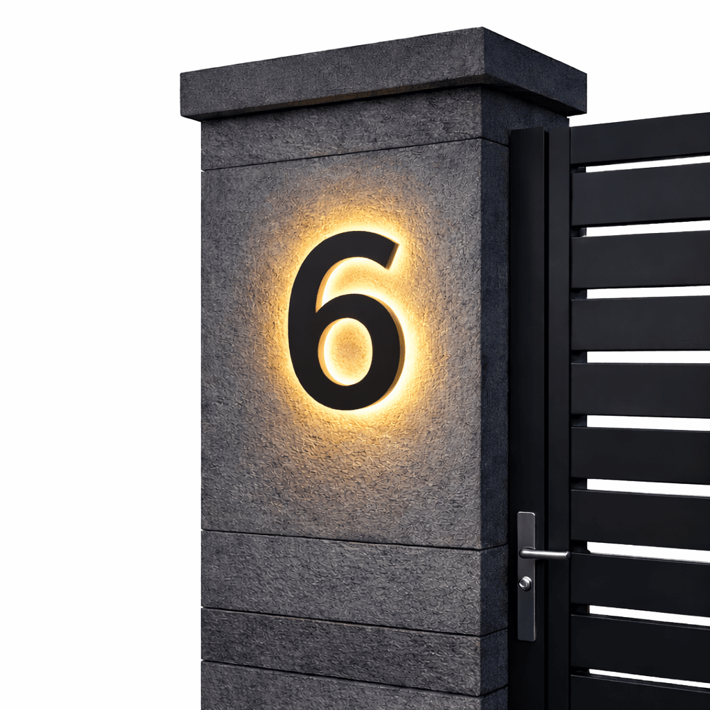 Modern LED House Numbers for Outdoors