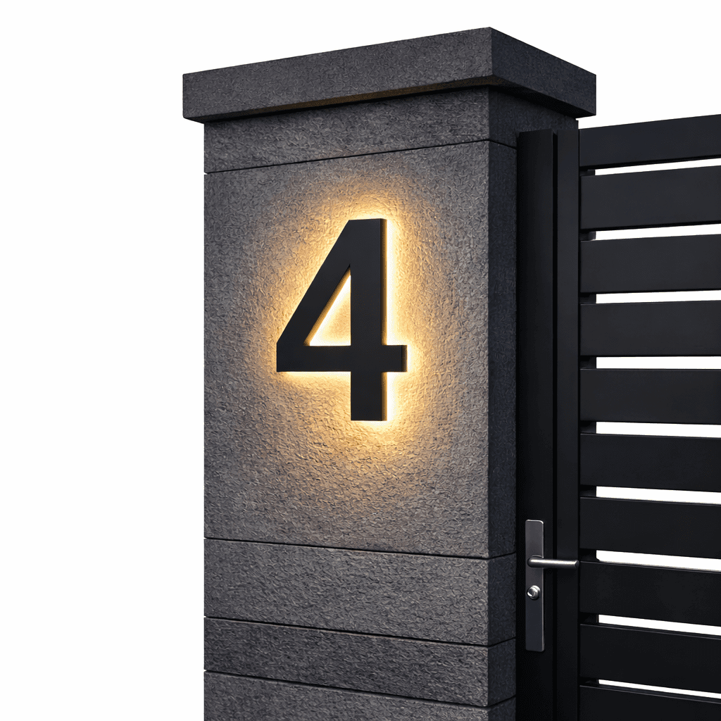 Modern LED House Numbers for Outdoors