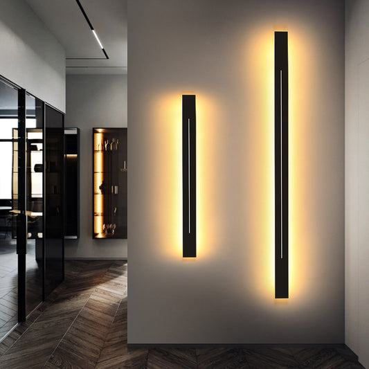 Modern LED Wall Light for Indoor Use - Gold & Black