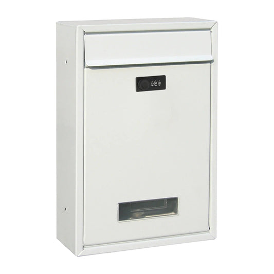 Modern Mailbox with Combination Lock – Black Mailbox for Correspondence and Small Packages