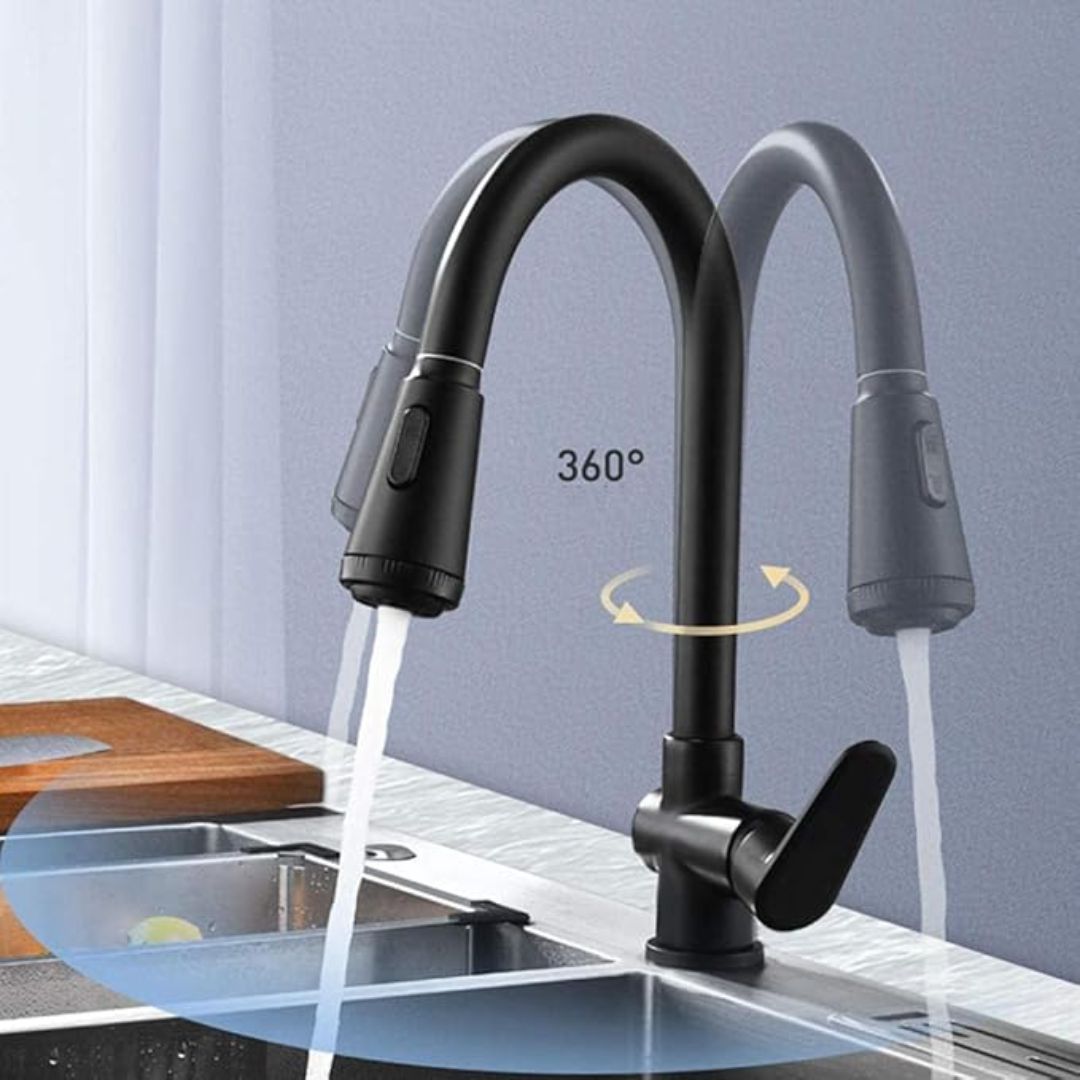 Modern Pull-Out Kitchen Faucet with Single Handle