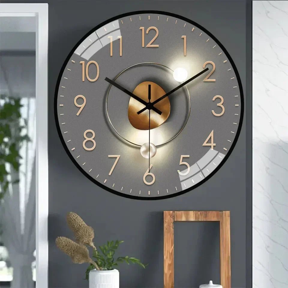 Modern Wall Clock 30 cm with Silent Mechanism – Minimalist Wall Clock for Living Room and Office