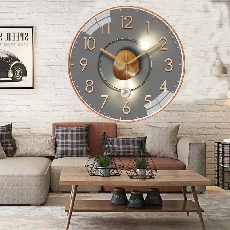 Modern Wall Clock 30 cm with Silent Mechanism – Minimalist Wall Clock for Living Room and Office