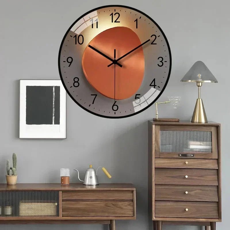 Modern Wall Clock 30 cm with Silent Mechanism – Minimalist Wall Clock for Living Room and Office