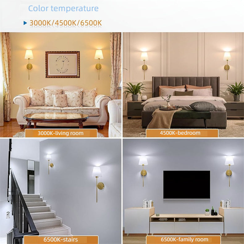 Modern Wireless Battery Operated Wall Sconce Lights - Set of 2