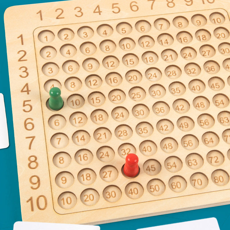 Montessori Multiplication Board Game in Wood
