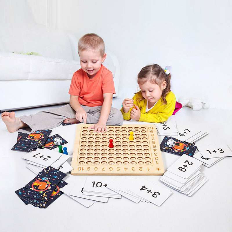 Montessori Multiplication Board Game in Wood