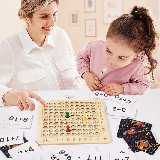 Montessori Multiplication Board Game in Wood