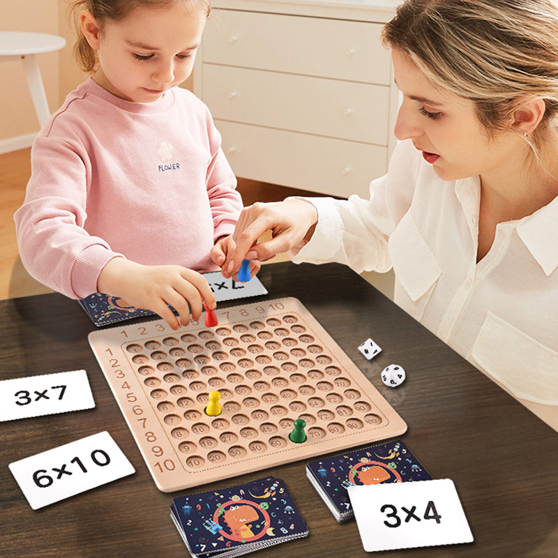 Montessori Multiplication Board Game in Wood