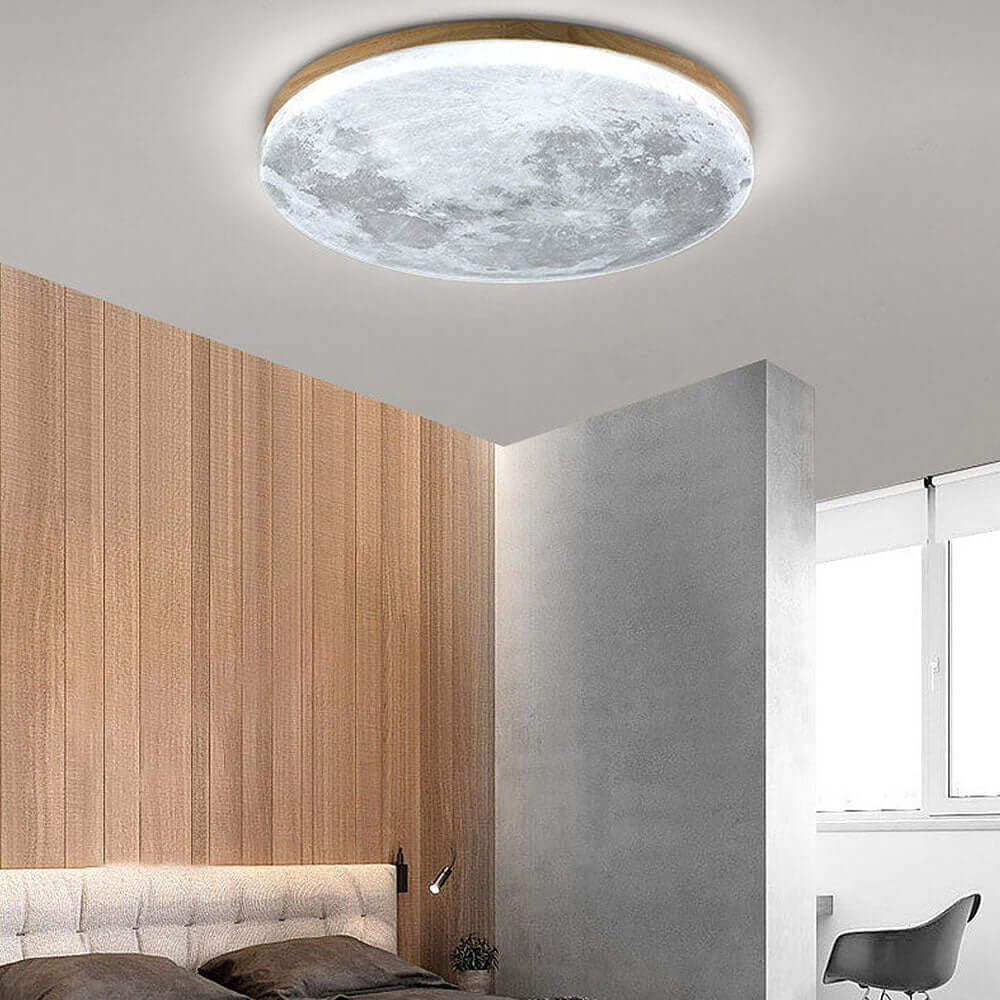 Moon-Shaped LED Ceiling Lamp - Modern Design