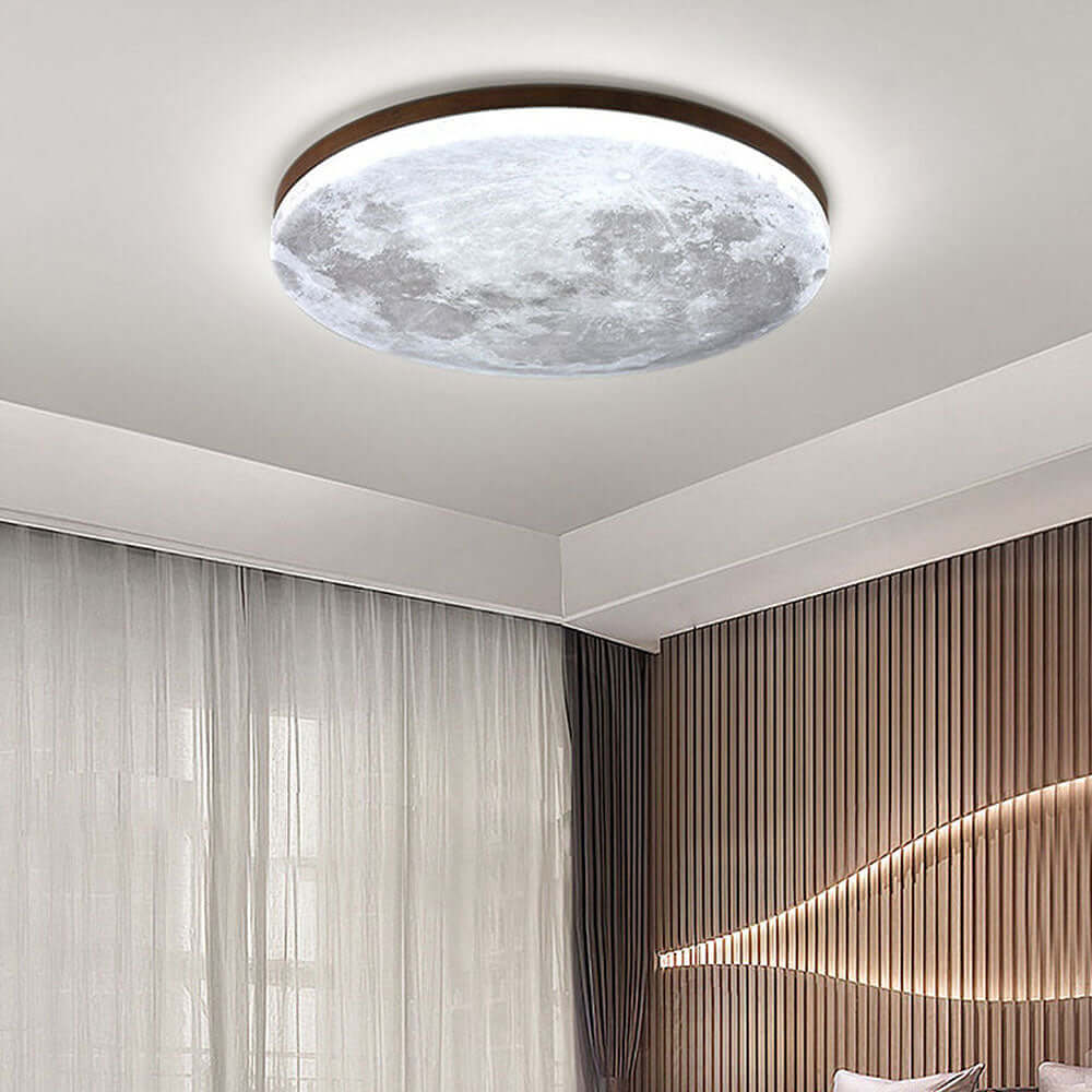 Moon-Shaped LED Ceiling Lamp - Modern Design