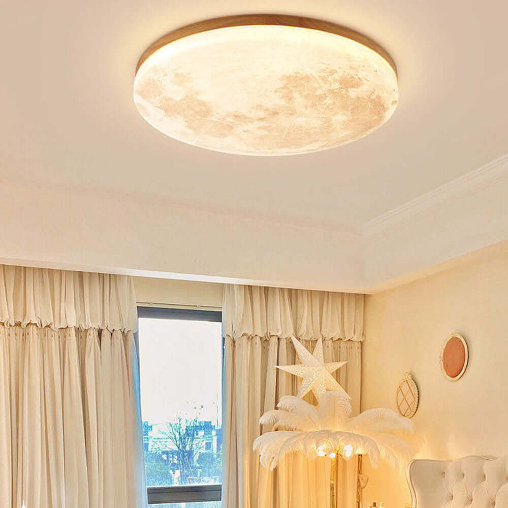 Moon-Shaped LED Ceiling Lamp - Modern Design