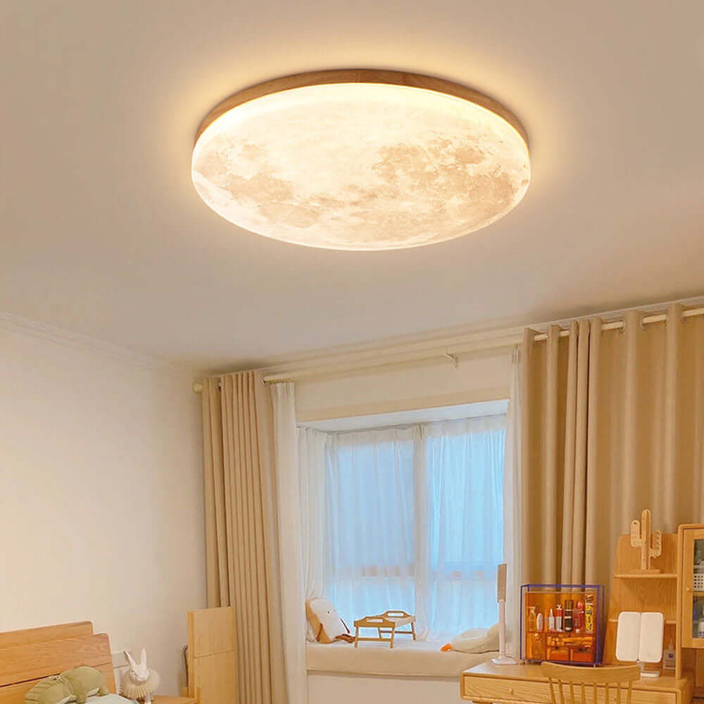 Moon-Shaped LED Ceiling Lamp - Modern Design