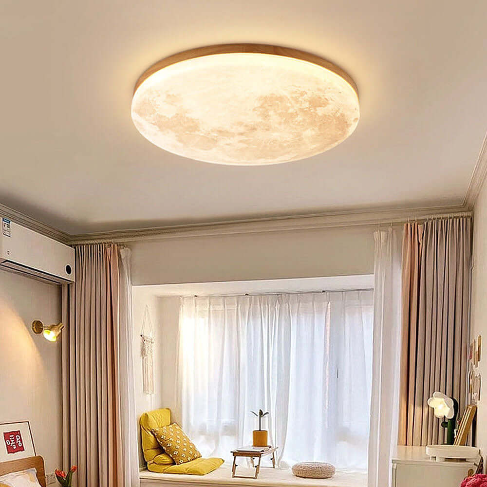Moon-Shaped LED Ceiling Lamp - Modern Design