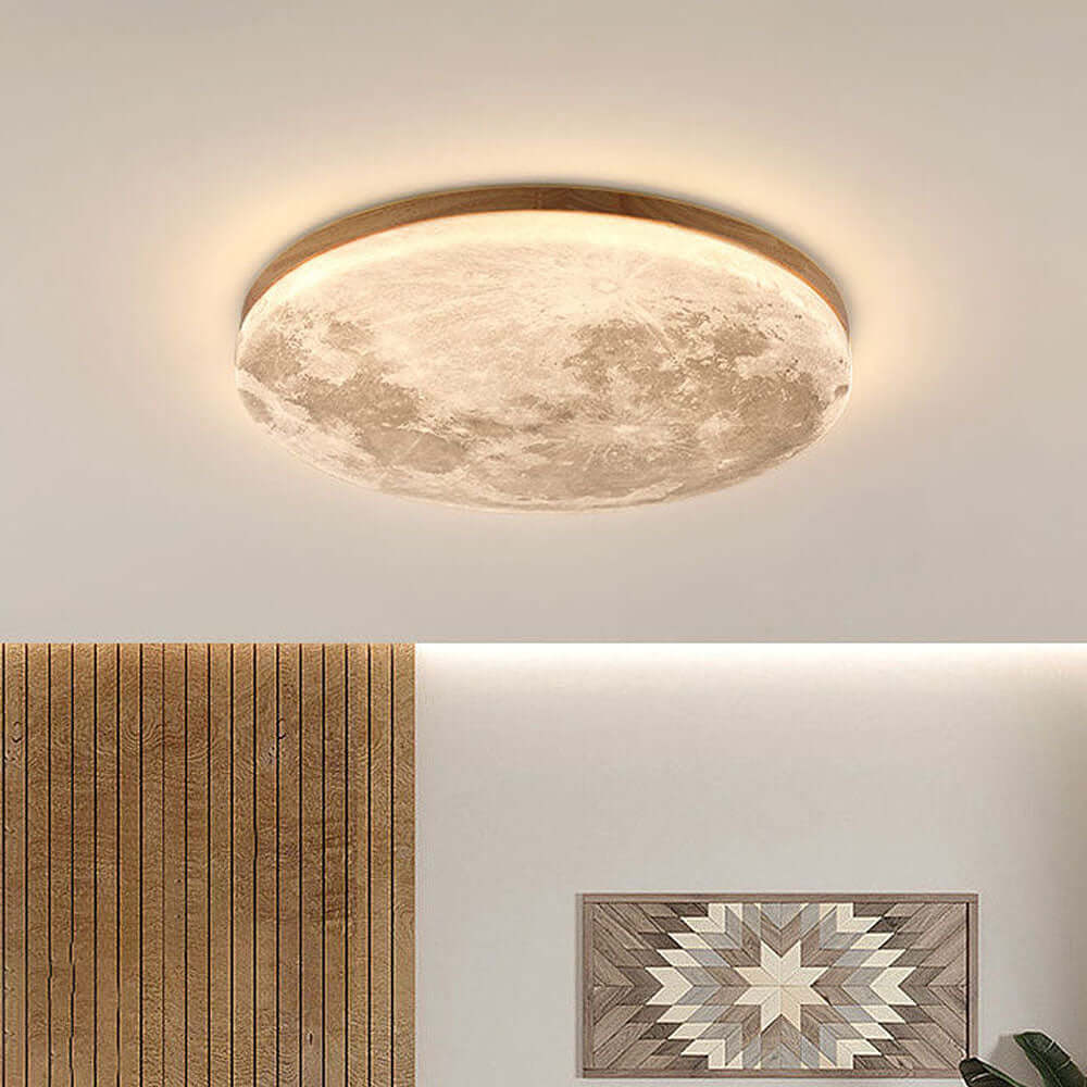 Moon-Shaped LED Ceiling Lamp - Modern Design