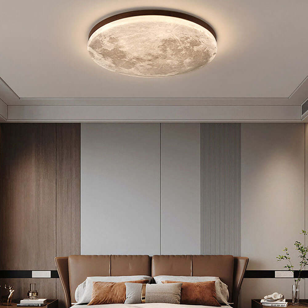 Moon-Shaped LED Ceiling Lamp - Modern Design