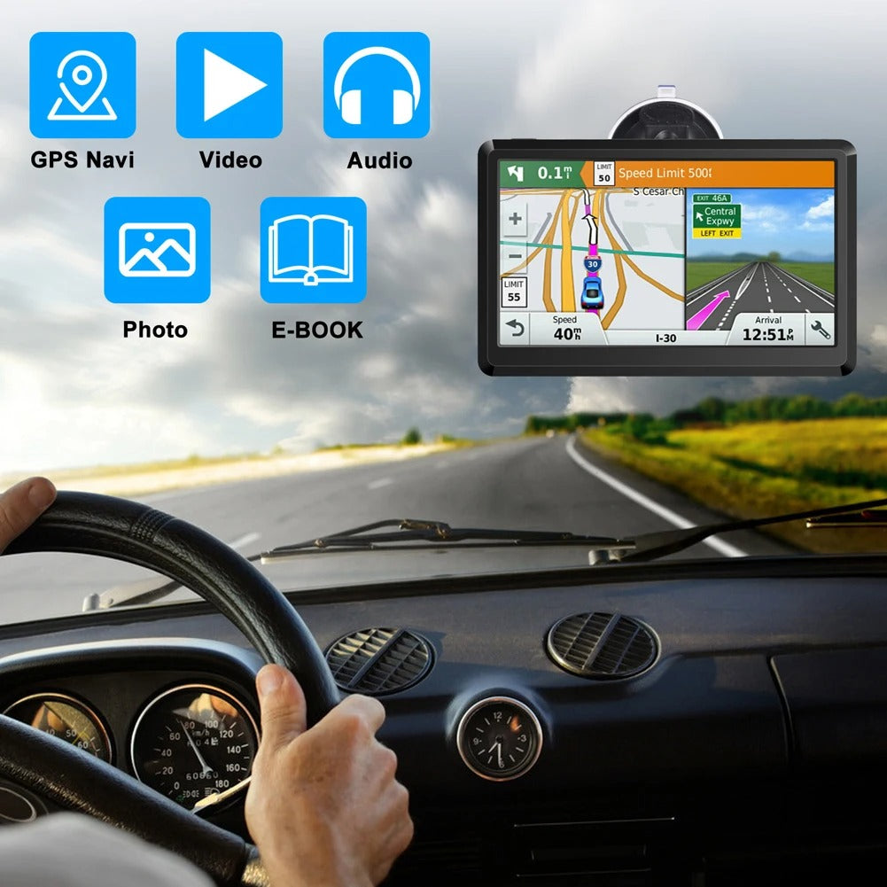 Multi-Mode Truck GPS Navigation System – 7-Inch Sat Nav for Trucks, Vans & Cars with Lifetime Maps