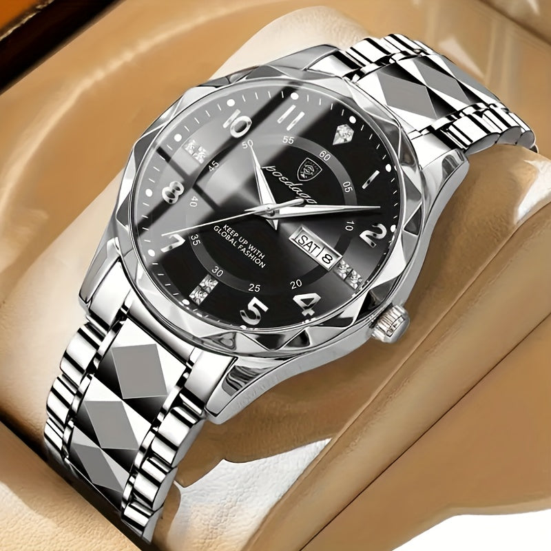 Multifunctional Men's Sports Watch in Titanium – Digital Display, Chronograph, Alarm