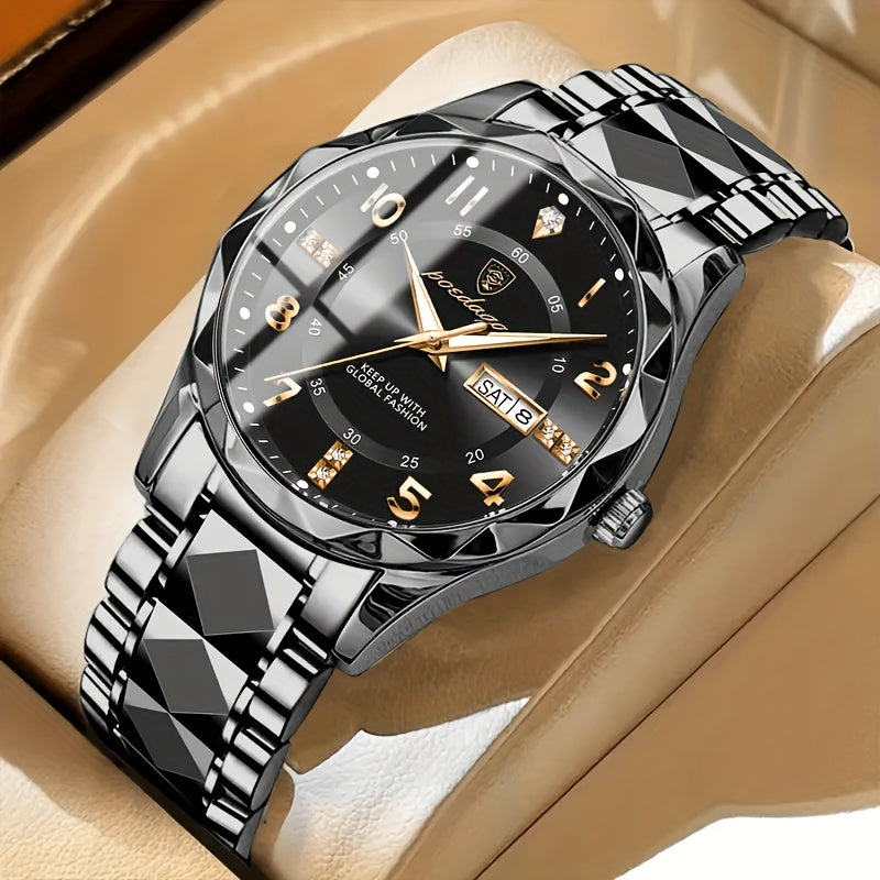 Multifunctional Men's Sports Watch in Titanium – Digital Display, Chronograph, Alarm
