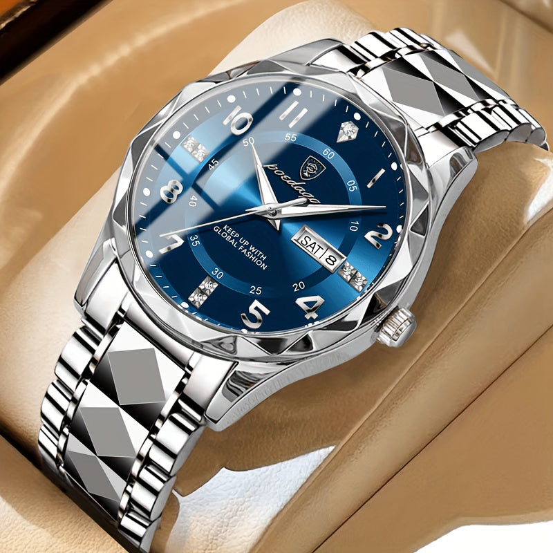Multifunctional Men's Sports Watch in Titanium – Digital Display, Chronograph, Alarm