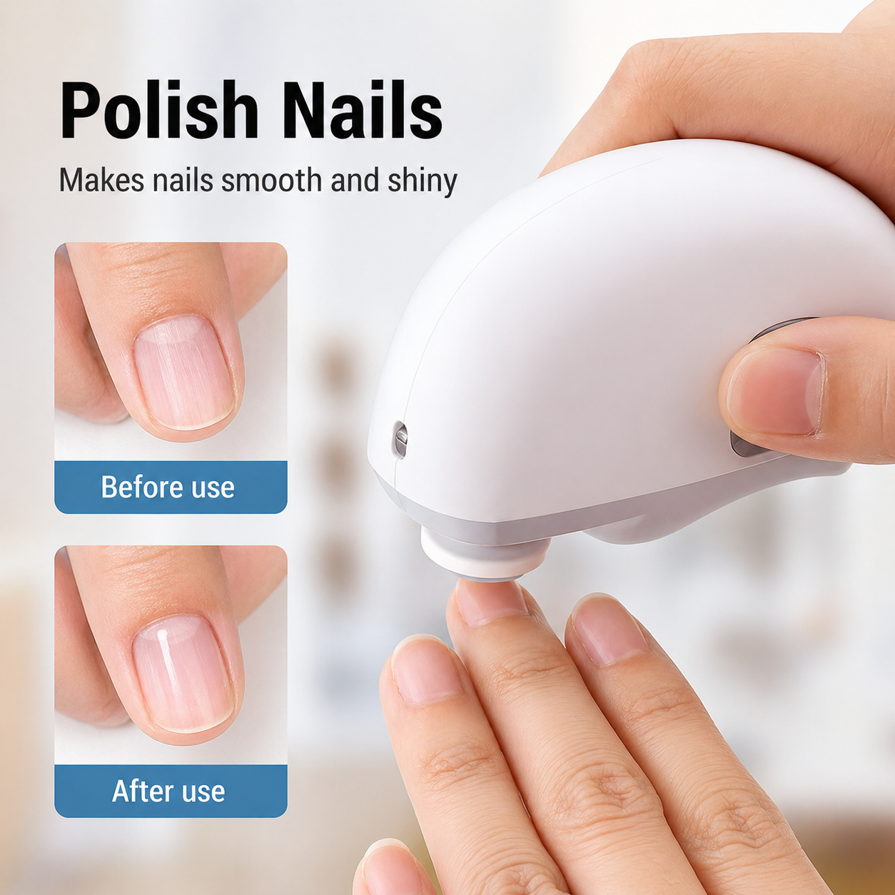 Nail Care | Nail Clipper | 3-in-1 Cutting Filing Polishing | NailEase