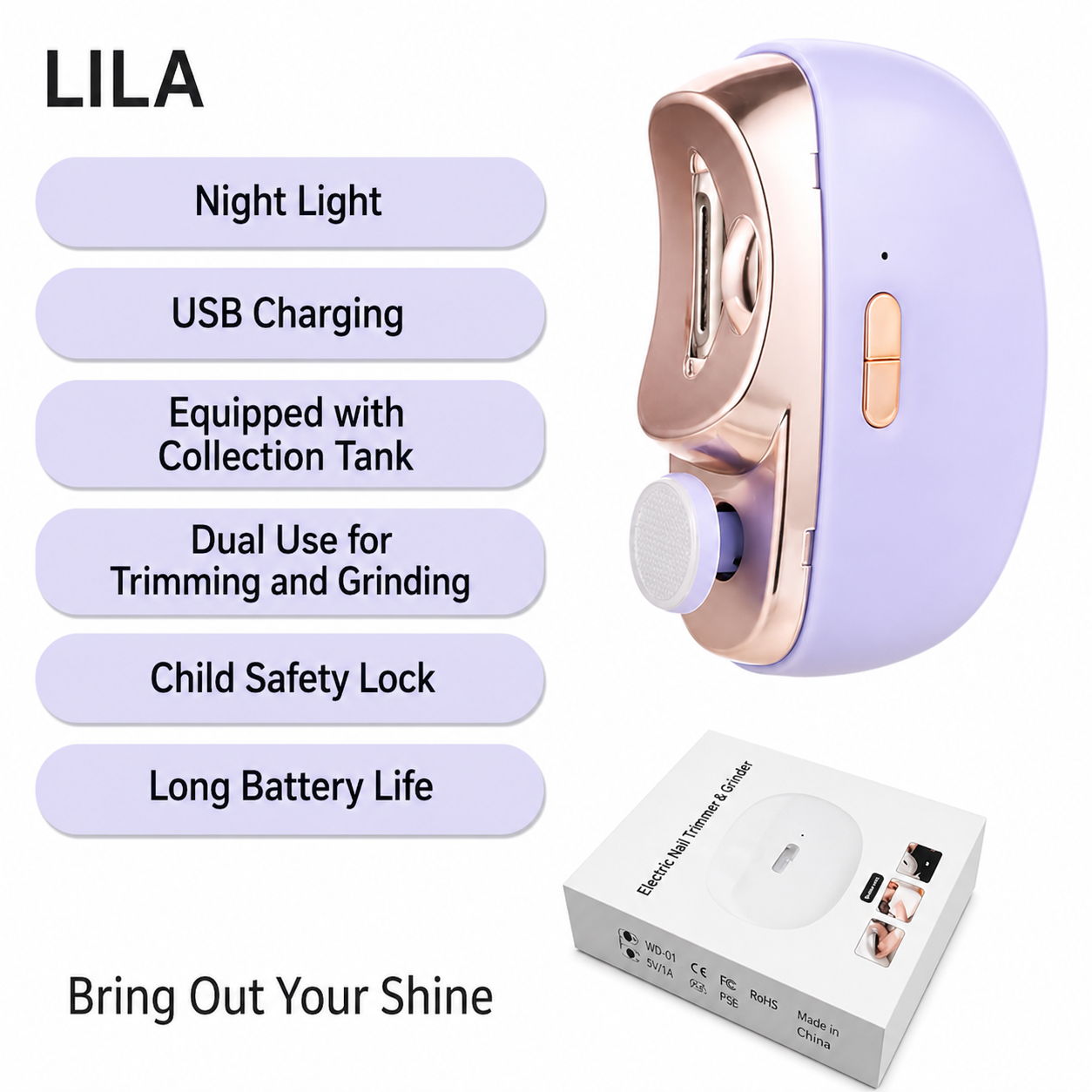 Nail Care | Nail Clipper | 3-in-1 Cutting Filing Polishing | NailEase