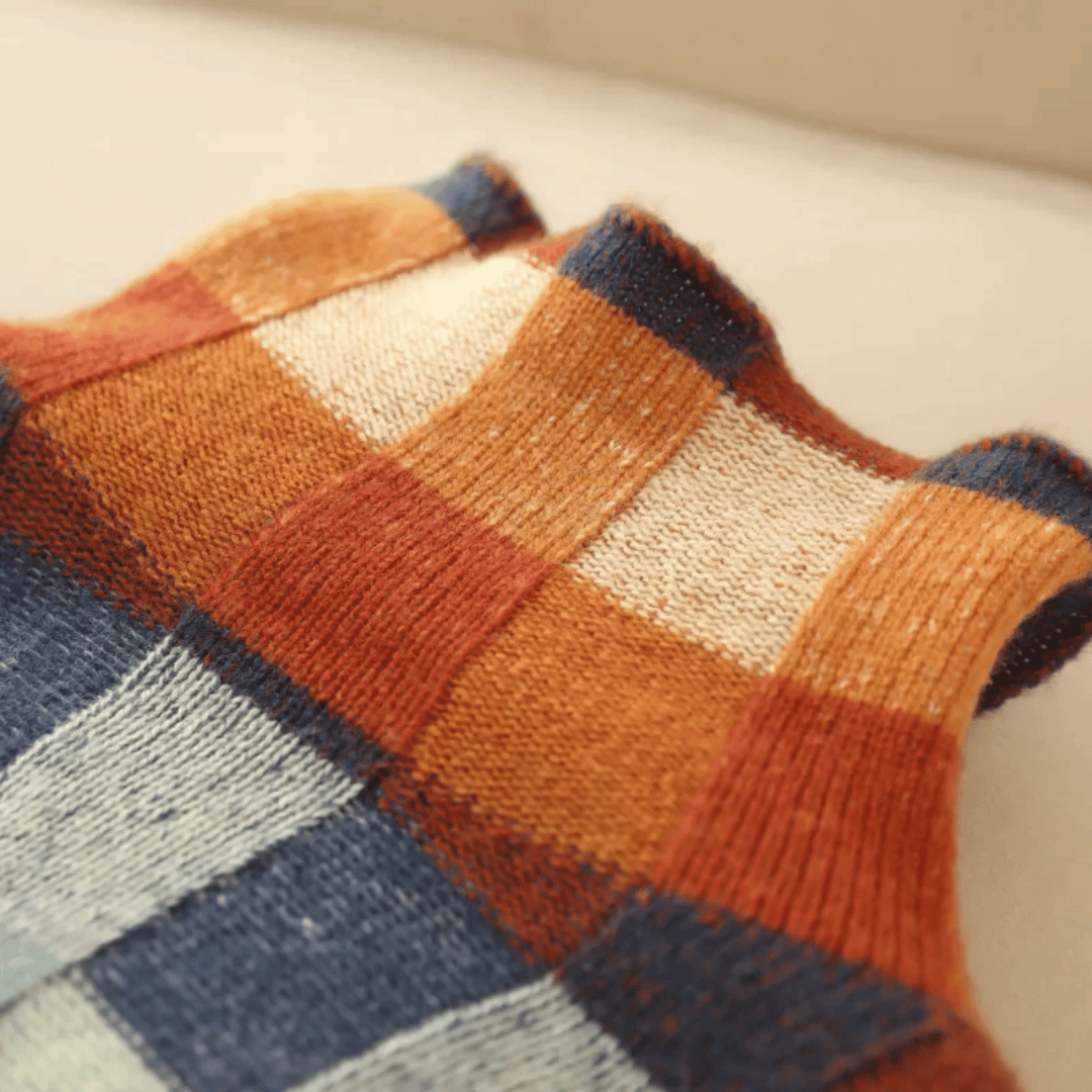 Image of Nancy | Women's Turtleneck Color Block Sweater