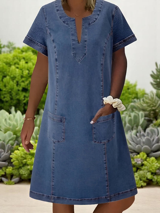 Image of Naomi | Women's A-Line Denim Mini Dress