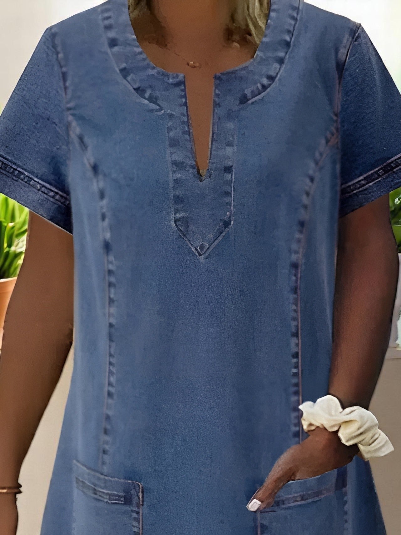 Image of Naomi | Women's A-Line Denim Mini Dress