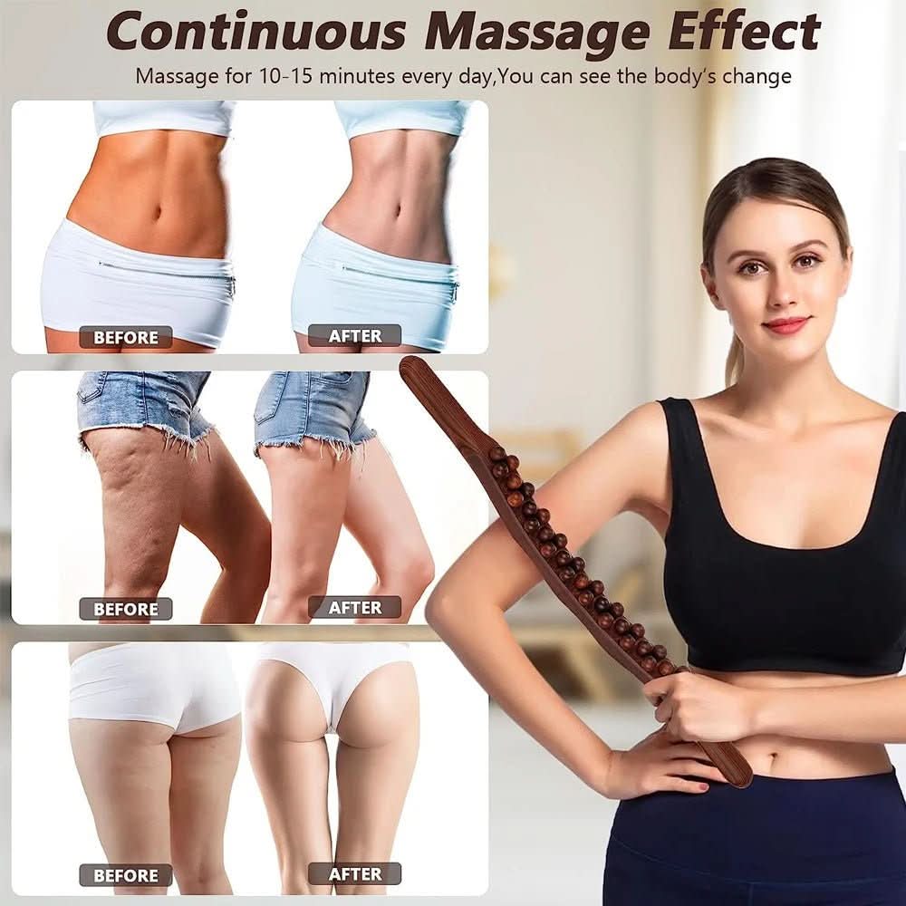 Natural Gua Sha Massage Tool Made of Wood - Ergonomic and Portable for Improved Circulation and Muscle Relaxation