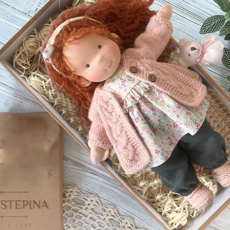 Natural Handmade Waldorf Doll for Children