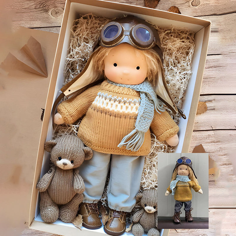 Natural Handmade Waldorf Doll for Children