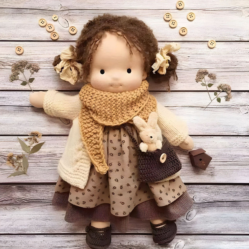 Natural Handmade Waldorf Doll for Children