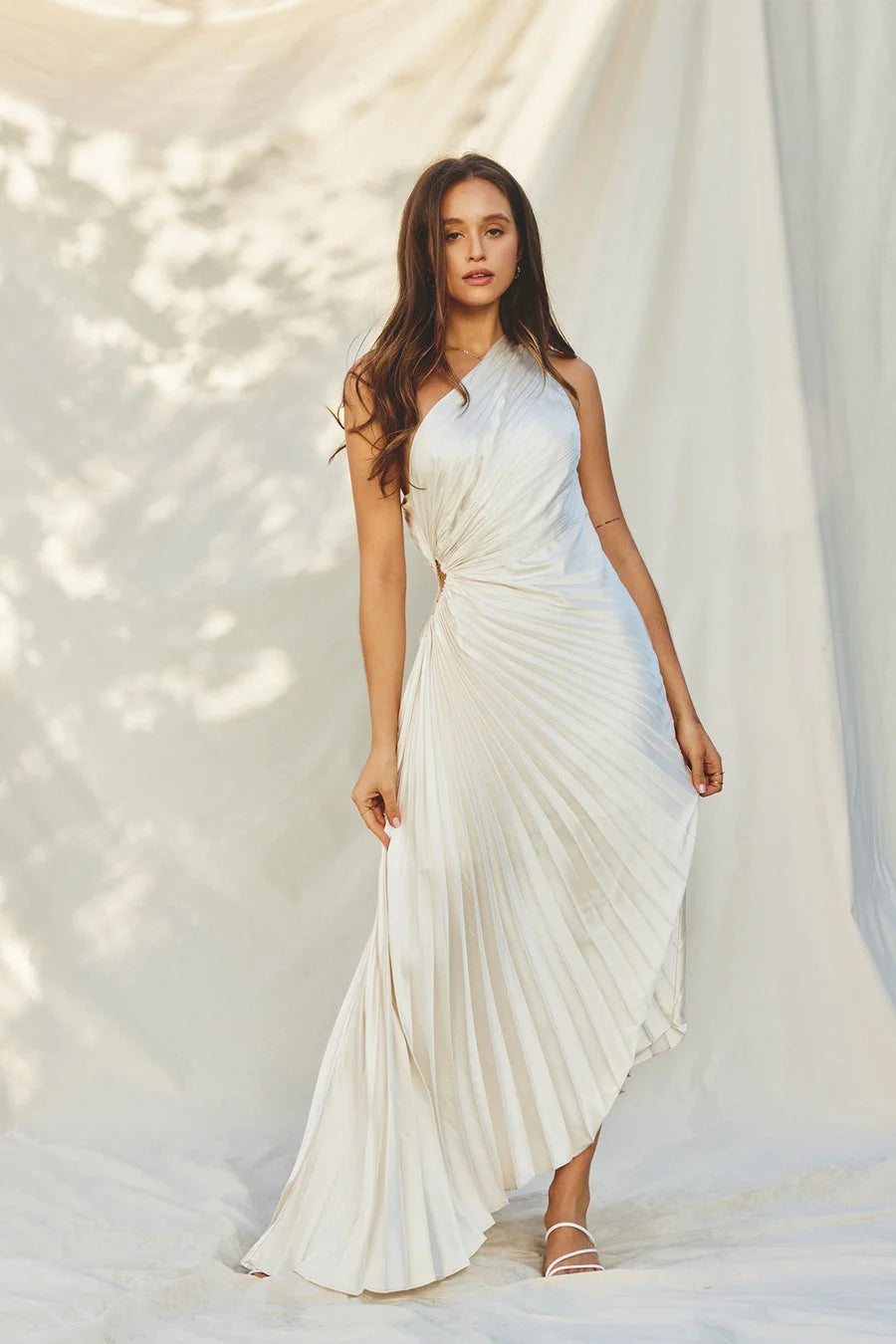 Image of Nell | Women's One Shoulder Midi Dress