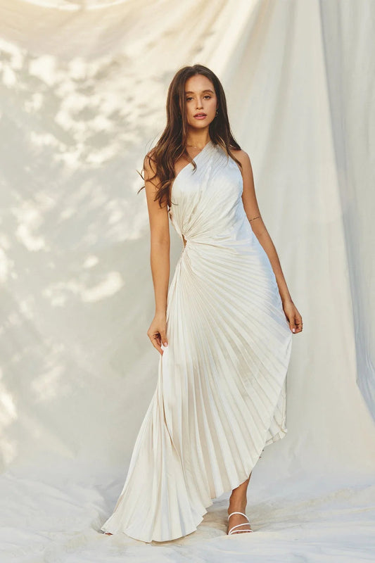 Image of Nell | Women's One Shoulder Midi Dress