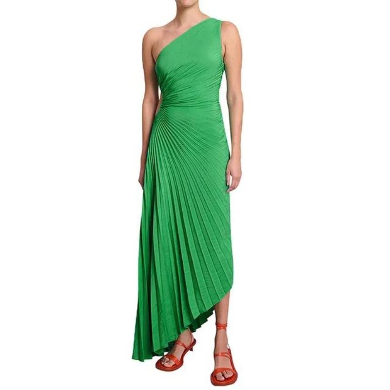 Image of Nell | Women's One Shoulder Midi Dress