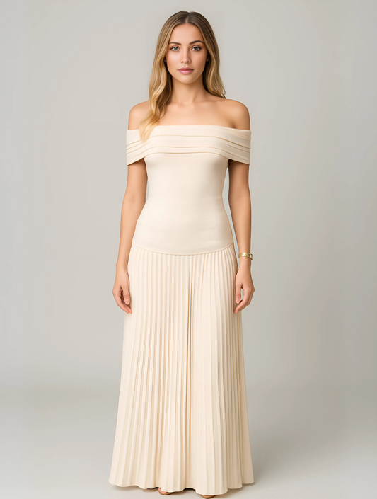 Image of Nia | Women's Off-the-Shoulder Maxi Dress