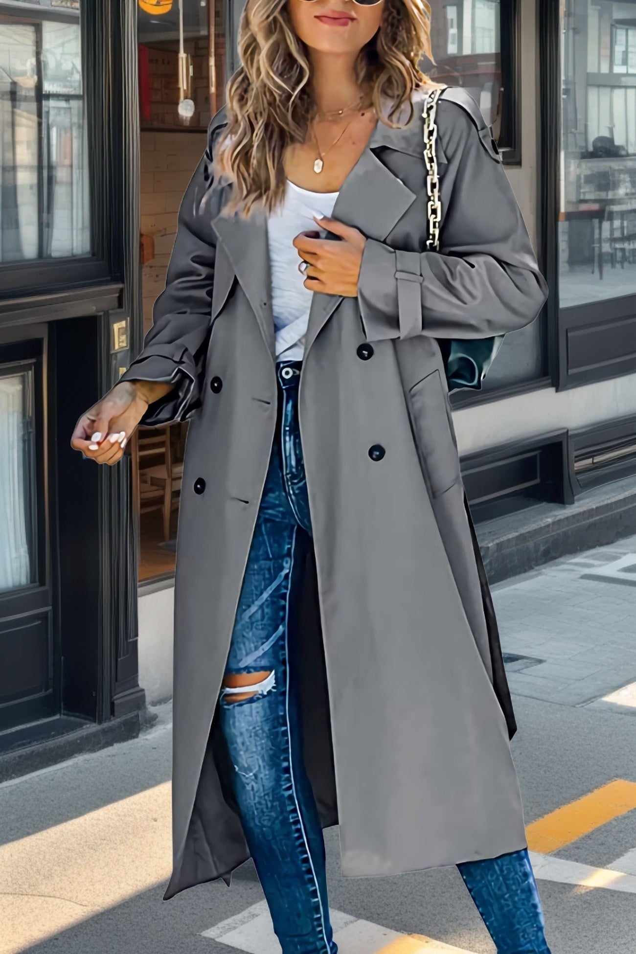 Image of Nina | Women's Double-Breasted Trench Coat