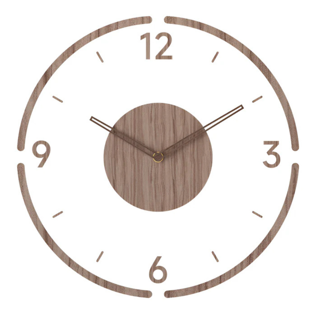 Nock Wall Clock - Acrylic and Wood, Silent Design
