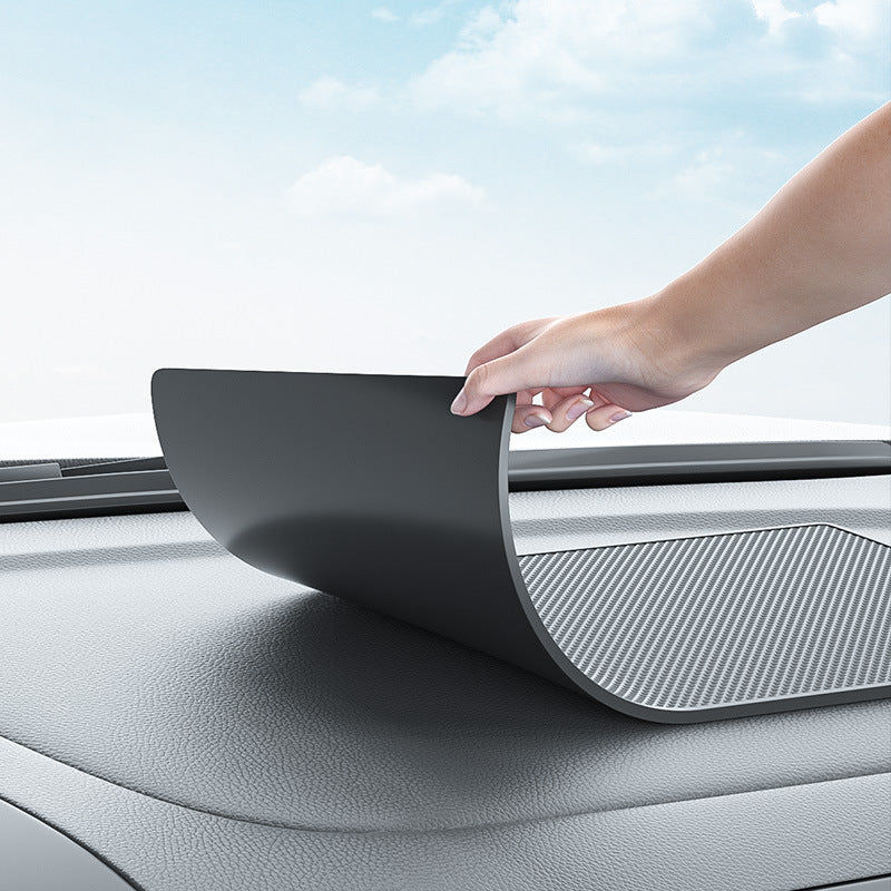 Non-Slip Dashboard Sticky Pad with Grid Texture and Adhesive Discs