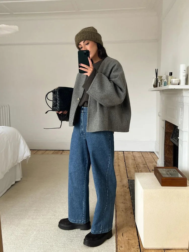 Image of Norma | Women's Cropped Swing Jacket