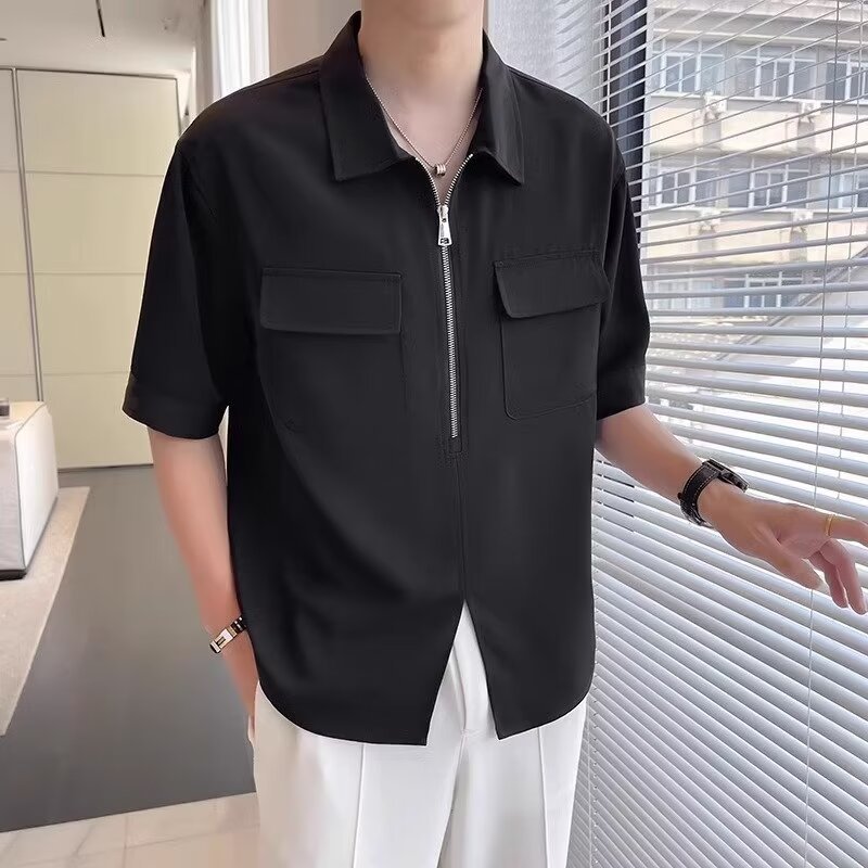 Image of Norman | Men's Zip Front Utility Shirt