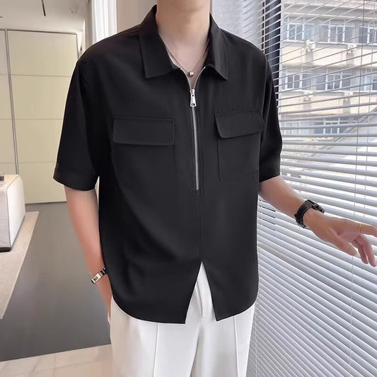 Image of Norman | Men's Zip Front Utility Shirt